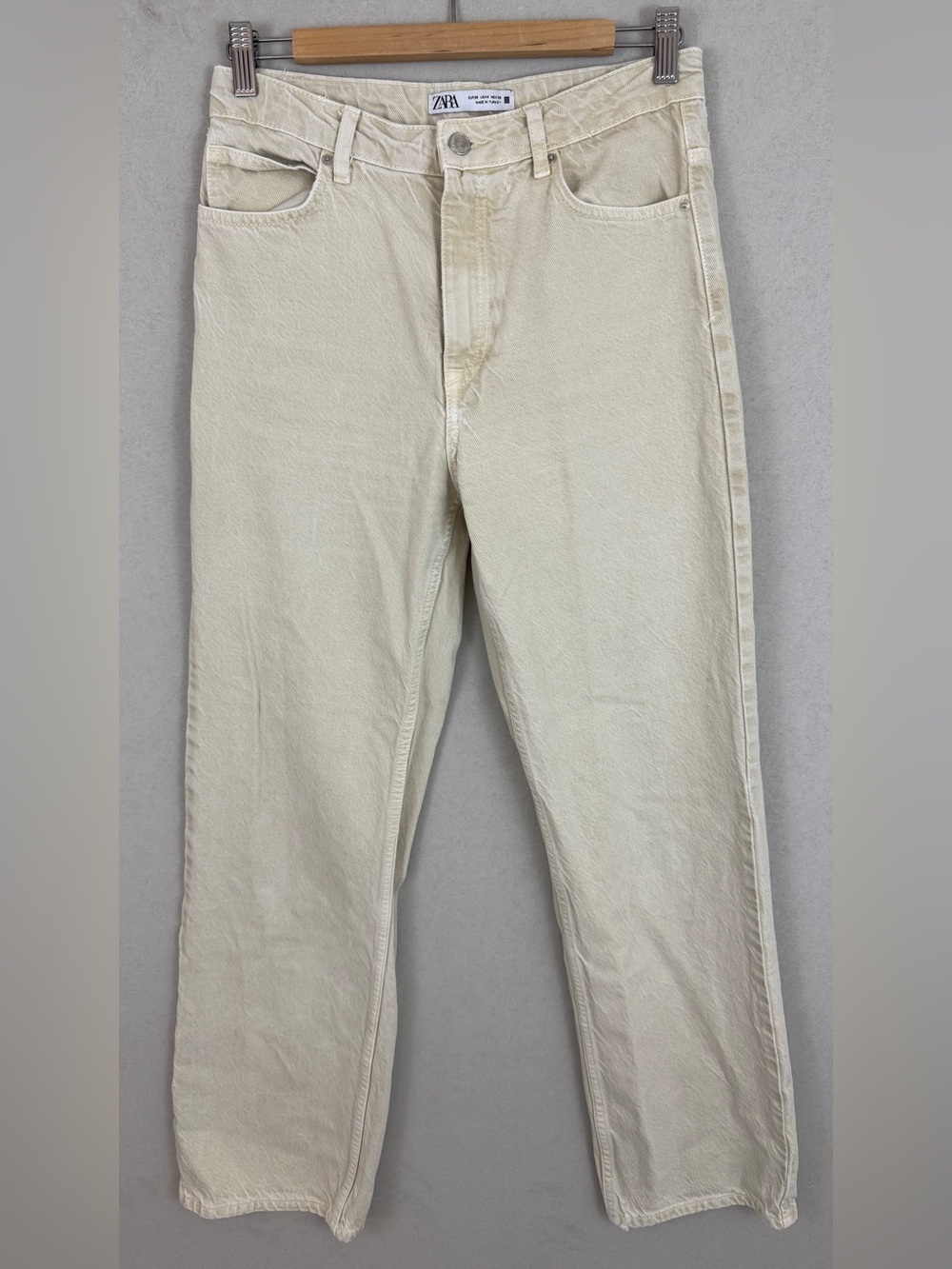 Zara Light Beige Denim Pants